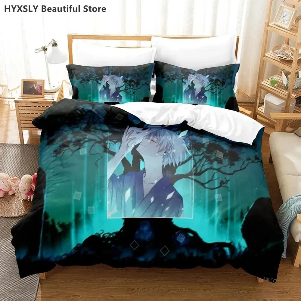 Gintama Anime Bedding Set Quilt Cover Pillowcases Single Double Full Queen King Boys Teens 3D Sakata Gintoki Duvet Cover