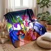 Rainbow friendsPrinted Flannel Blanket Cozy Skin-Friendly Warm Throw for Couch Bed Indoor Daily Use