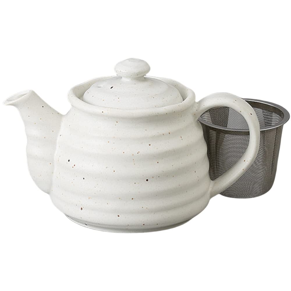 

with Mino Made in Tea Kyusu Commercial Pot Ale-net Teapot, 480cc, White, Strainer, Ware, Japan, Utensil, (Kyusu), Use, Hotel, Inn,