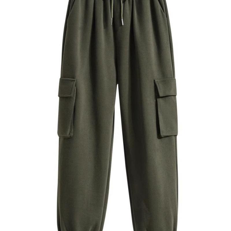 New Overalls Women's Autumn and Winter High Waist Loose Tied Feet Tall Fashion Versatile Casual Sweatpants Women