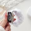 Purple Scrunchie Dressy Strap for Apple Watch Band Series 10 9 8 7 6 5 4 3 2 SE Soft Elastic Wristband for iWatch Bracelet Women
