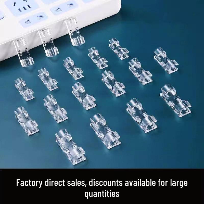 Self-Adhesive Wall-Mounted Cable Organizer - Nail-Free, Traceless Wire Holder