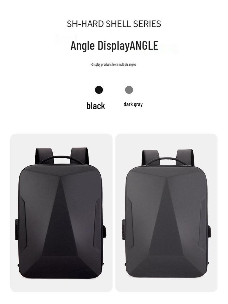 Commuter Hard Shell 15.6" Laptop Backpack with Large Capacity, Anti-Slip Chest Buckle, Durable Design