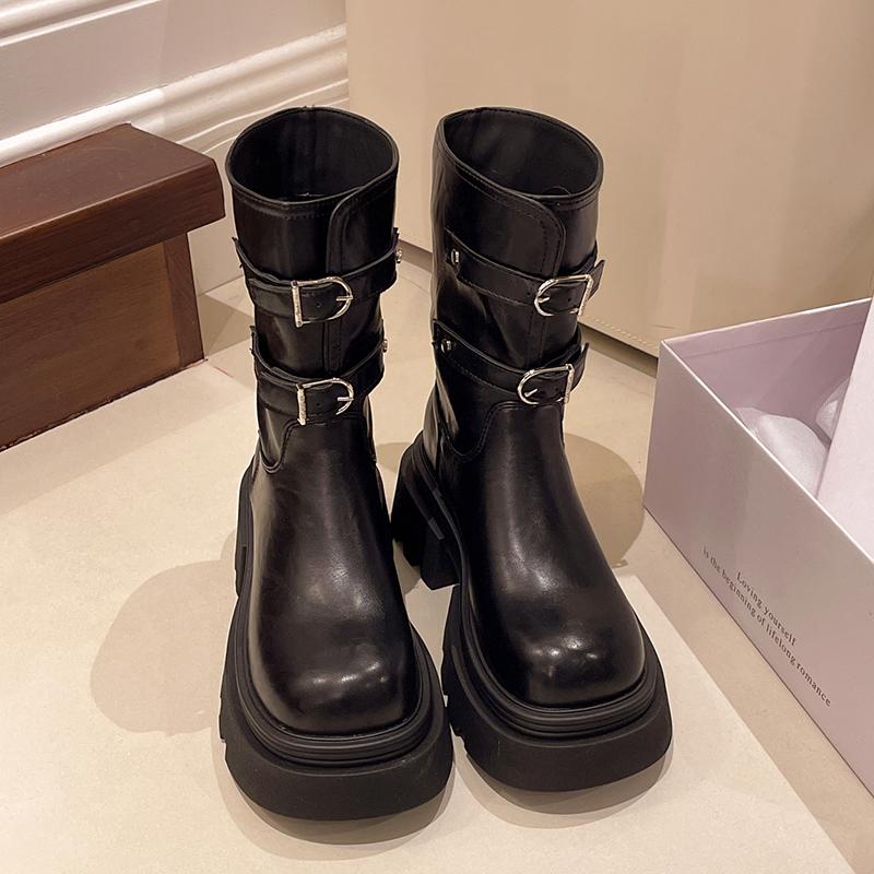 

Ботильоны женские на плоской подошве, на платформе, модные, зимняя обувь, новые, для ходьбы, готические челси, трендовые, с пряжкой, гладиаторы, женские ботинки 40