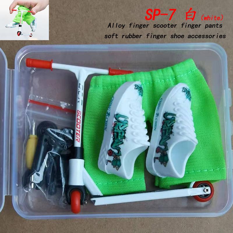 Alloy Finger Scooter Set with Finger Pants and Shoes - Toy Set for Kids