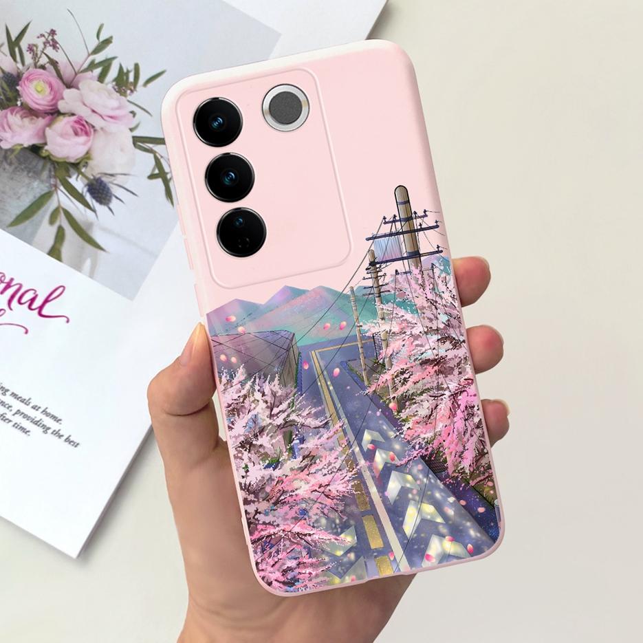 For Vivo V27 Case Vivo V27e V2237 Cute Fashion Painted Cover Soft Silicone Phone Case For Vivo V27 Pro V 27 V27e Back Cover Bags