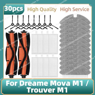Compatible For Dreame Mova M1 / Trouver M1 Vacuum Replacement Parts Main Side Brush Mop Cloth Filter Accessories