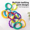 10PCS Smooth Surface Rainbow Hanging Ring Stroller Attachment  Babies And Toddlers Stroller