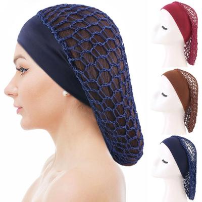 Snood à Cheveux au Crochet Élastique Bonnet de Nuit Soin des Cheveux Chapeau de Sommeil Filet à Cheveux en Maille Mode Dames
