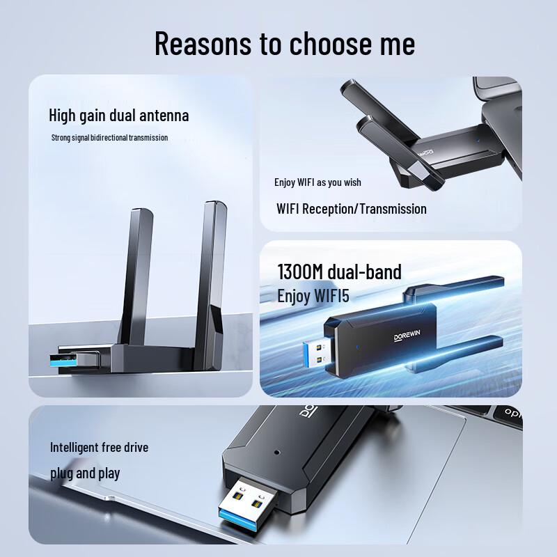 DOREWIN USB Wireless WiFi Adapter (CN Version)