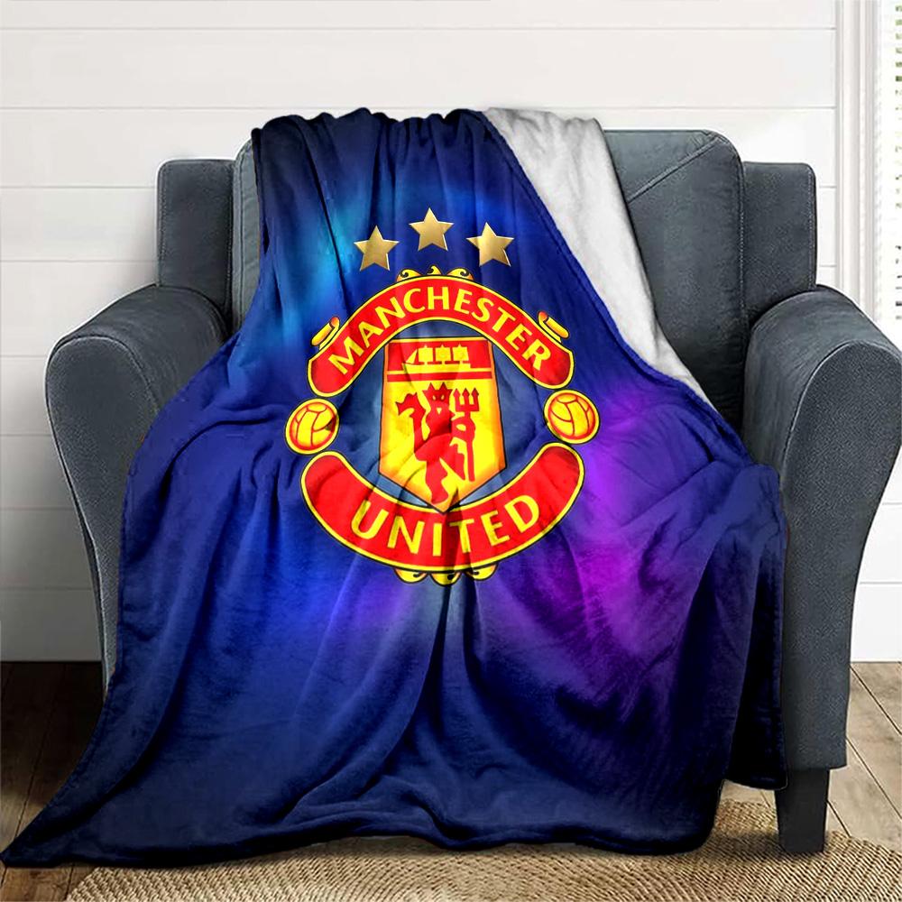 Manchester Blanket Soft Warm Cozy Great for Sofa Office Chair for All Seasons Modern Perfect Gift for Relatives and Friends