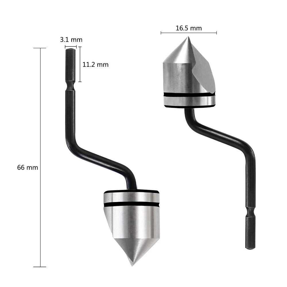 Alloy Steel Countersink Tool Set 360 Degree Rotated Deburring Tool  Wood and Plastic