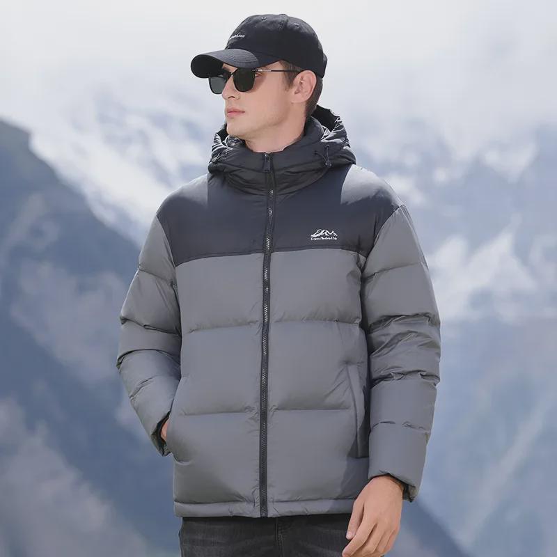 Piumino Corto Invernale da Uomo - 90% Piumino, Spesso e Caldo