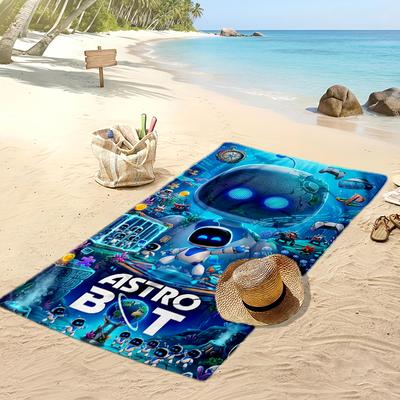 Astro Bot Beach Towel, Soft Absorbent Quick‑Dry Towel for Beach Pool Swimming Travel Home
