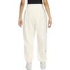 Nike Pantaloni da tuta casual affusolati a maglia a vita alta con coulisse e logo ricamato da donna Avorio chiaro FD5502-110