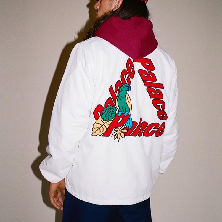 Palace Parrot Palace-3 T-Shirt White Unisex Tops P19TS209