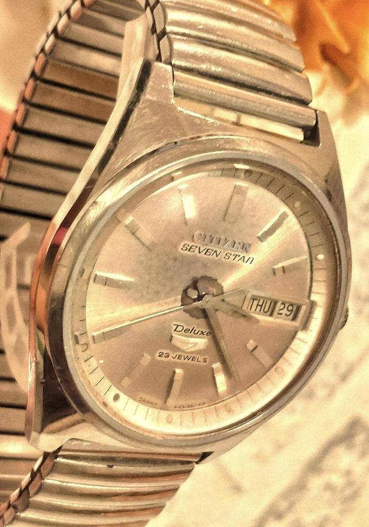 CITIZEN Seven Star Deluxe SEVEN STAR 23 JEWELS Watch Silver Vintage Automatic Men's Day-Date