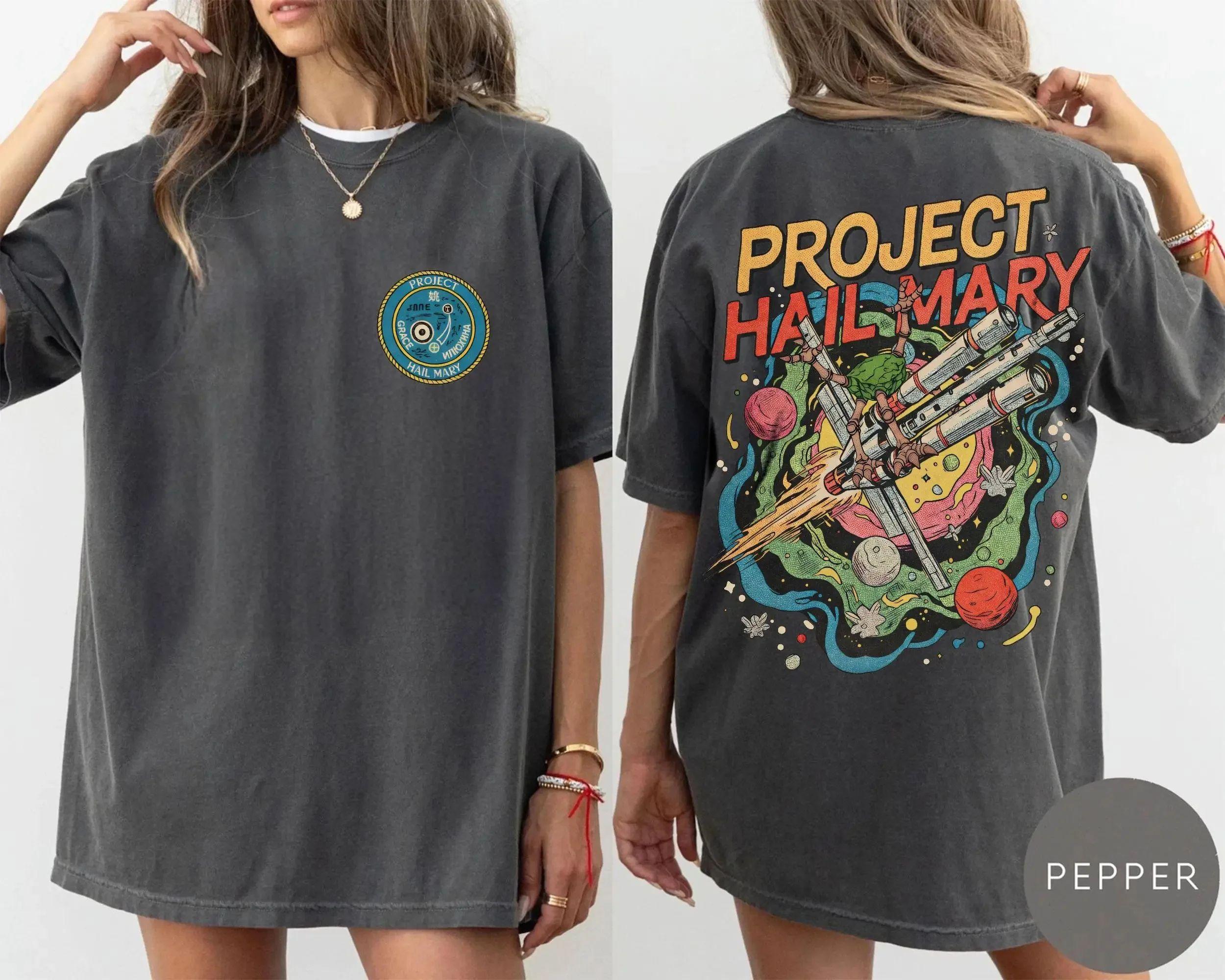 

Project Hail Mary Book T-shirt Men Women Oversized Streetwear Y2k Summer Cotton Clothing Casual Fashion Round Neck Short Sleeved L