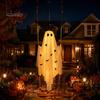 Facile Installazione Decorazioni Giardino Autunnale Grande Altalena Sospesa Fantasma Decorazione di Halloween, 5FT Spettrale su Luci del Portico Controllate da Telecomando con Cappello da Strega per