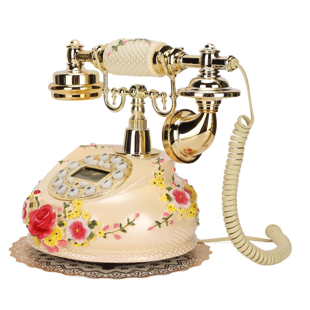 Telefon im europäischen Stil Retro Drahtlos Karte Vintage Festnetz für Wohnzimmer Büro Hotel