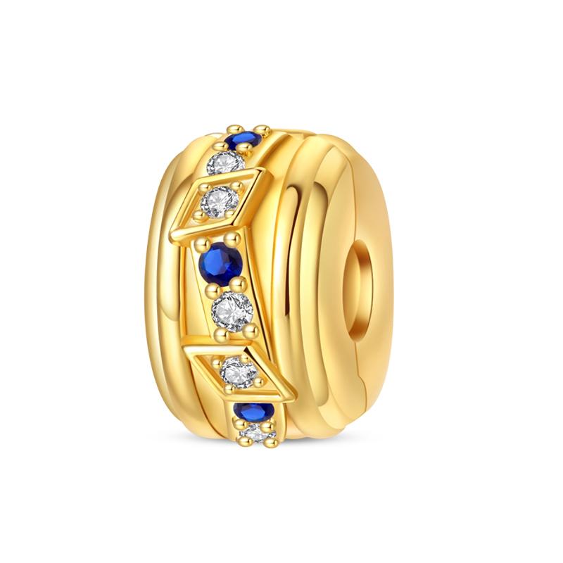 Original 925 Silver Gold DIY Charms Beads with Zirconium Sun Leopard Pendants for Bracelet Jewelry Making