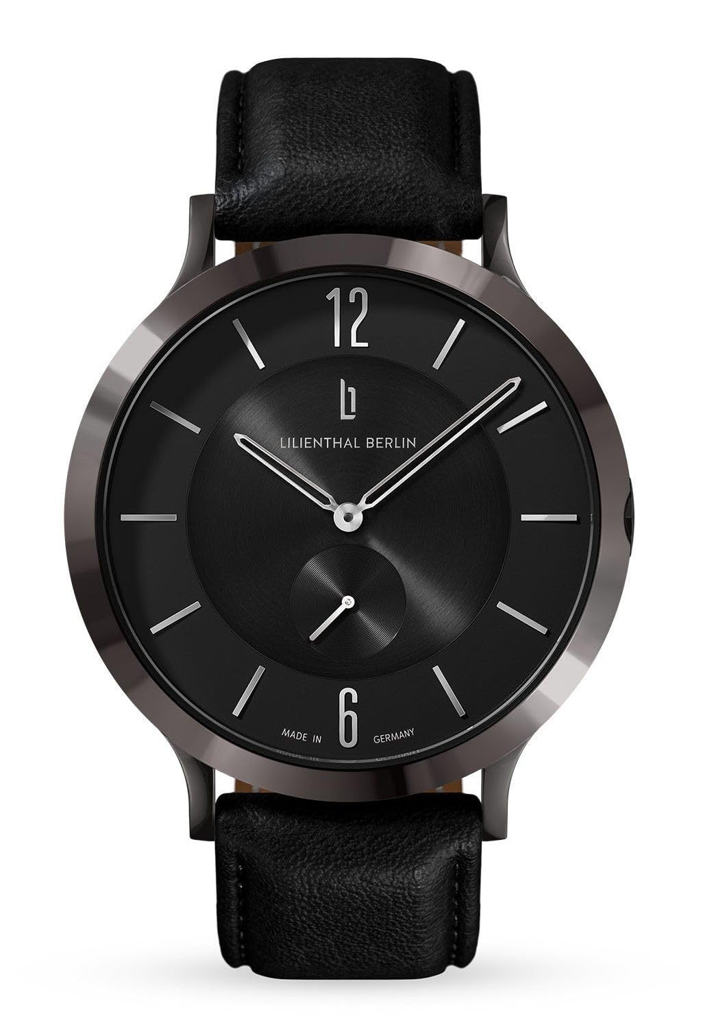 

Lilianthal Berlin Small Second Made in Black Wristwatch, Germany, L01-116-CB004FS, Men s, чорний