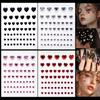 57 Stück/Bogen Herz Strasssteine Gesichtsjuwelen Aufkleber 3D Mehrfarbig Selbstklebende Edelsteine Für DIY Festival Party Augen & Gesicht Make-up Deko