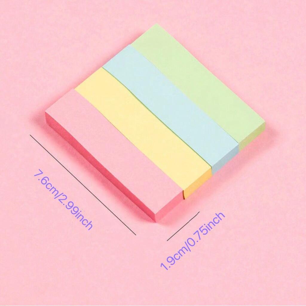 400sheets/pack Small Rectangle Colorful Sticky Note, Message Note For Students,Home,School,Office