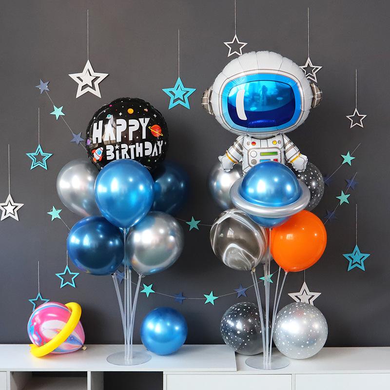 Space-Themed Astronaut Birthday Decorations for Boys: Floating Balloons & Party Supplies