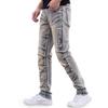Men's European Streetwear Slim Fit Stretch Skinny Motorcycle Jeans