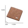 Minimalist PU Leather Men's Short Wallet Black Coffee Two-fold Retro Coin Purse Large Capacity ID Card Holder Men Women