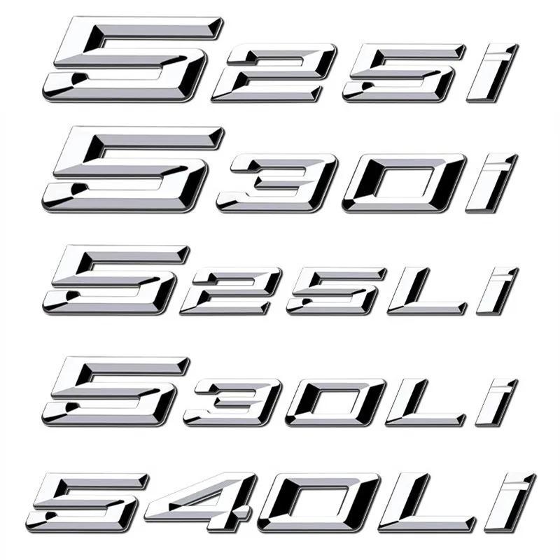 3D Car Trunk Letter Car Sticker 525i 530i 540Li Logo Sticker BMW 5 Series E60 E61 F07 F10 F11 F18 G30 G31 G60 G61 Car Sticker