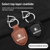 For Skoda Octavia Kodiaq Fabia Vrs Superb Karoq Yeti Rapid Accessories Car Shield Leather Keychain Key Ring Pendant Holder Gift xknz73