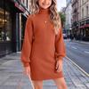 Little Girls' Casual Ribbed Knit Dress for Spring and Fall Everyday Wear