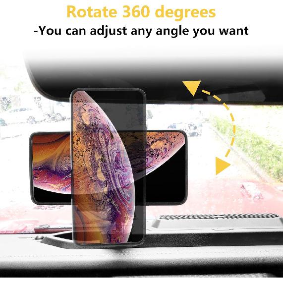 JL Phone Mount Storage Box with Cover, Dash Cell Phone Mount Dashboard Phone Holder with Tray for 2018- Jeep Wrangler JL -2024 Jeep Gladiator JT