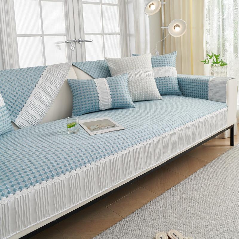 

Summer Cool Doudou Ice Silk Sofa Mat Mat Mat Non-Slip Sofa Cover New Premium Cold Cover Wholesale 70*70cm