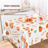 ZISIZ Persimmon Orange Print Disposable Tablecloth