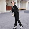Women's Plus Size Loose Tracksuit - 2025 Autumn/Winter Fashion Sweatshirt Two-Piece Set