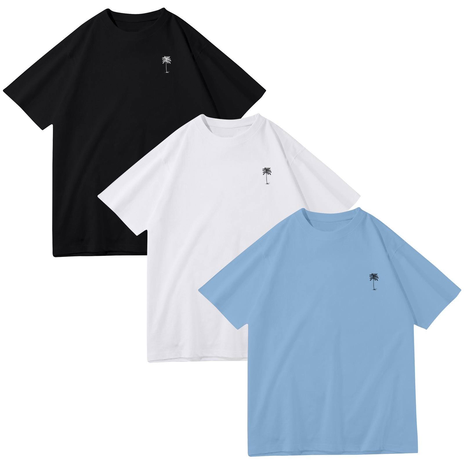 Unisex Loose Drop Sleeve Tops Unisex Casual Fashion Short Sleeve Tops L