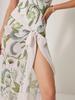 2026 Damen Sommerkleid mit Blumenprint, Spaghettiträgern und Schlitz