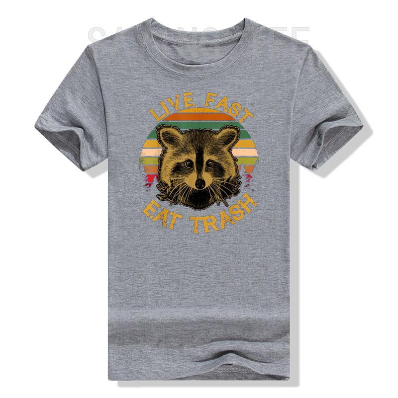Live Fast Eat Trash Funny Raccoon Camping Vintage Hiking Shirt Live Fast Eat Trash TShirt Design Cute Animal Lover Tee Tops