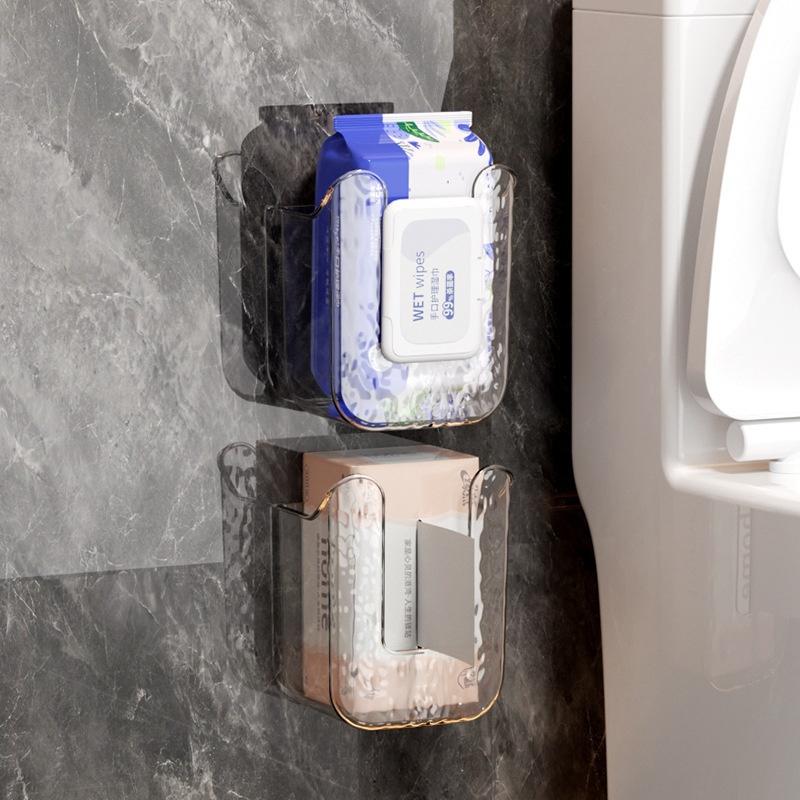 Distributeur de Lingettes Humides Mural Support Auto-adhésif Boîte Distributeur Papier Essuie-tout pour Cuisine Salle de Bain - Organisateur de Rangement pour la Maison