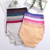 FINETOO Cotton Plus size Underwear Women's Striped High Waist Panties Sexy Elastic belt Breathable Brief 14 Colors Soft Lingerie