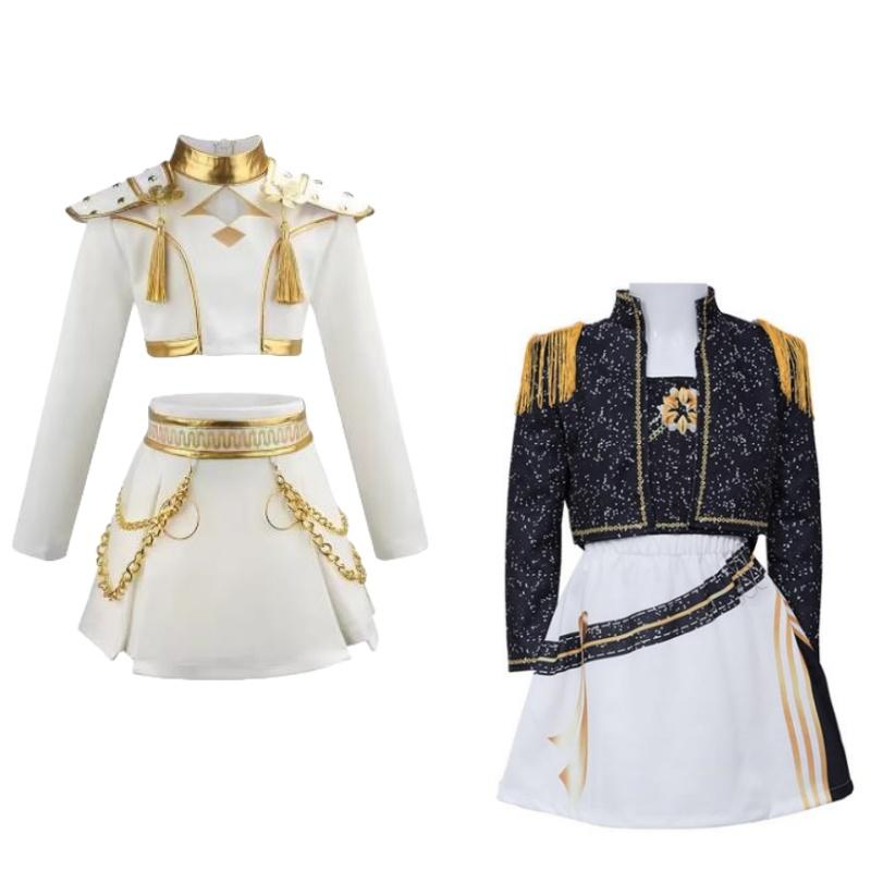 Girls Party Carnival Idol Roleplay Suit Fashion Shorts+top+jacket Three-piece Set 2026 Spring Birthday Party Costume Kids