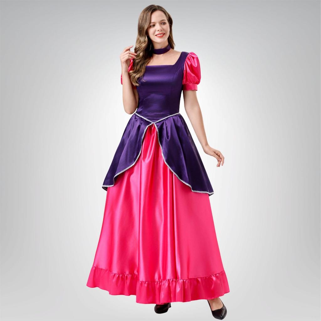 Halloween Cosplay and Lady Tremaine Dresses for Kids and Adults Size [Milky Time] Cinderella, Drizella, Anastasia, (Anastasia, Adult, L)