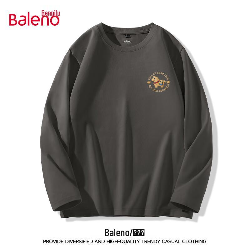 Baleno Men s 2026 Year of the Horse Red Pure Cotton Long Sleeve T-Shirt