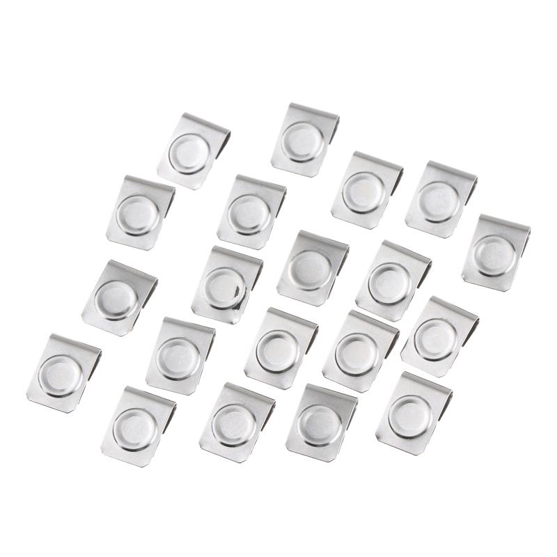 Positive Battery Contact Pressure Buttons 20 Pcs Corrosion Resistant Fit A AA CR2 Batteries for Household Electronics Repair