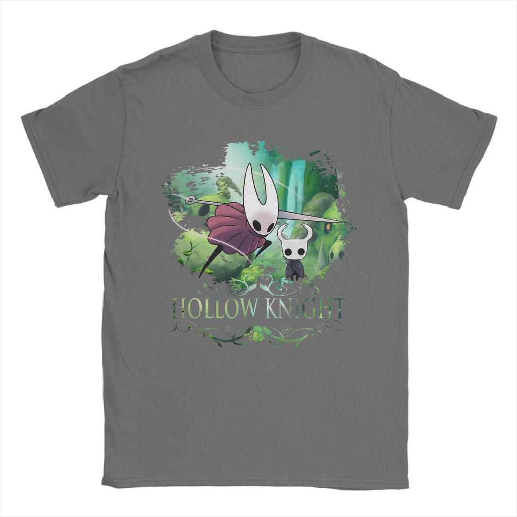Hollow Knight Silksong T-Shirts für Herren 100% Baumwolle Vintage T-Shirts Rundhals T-Shirts Kurzarm Kleidung Geschenkidee