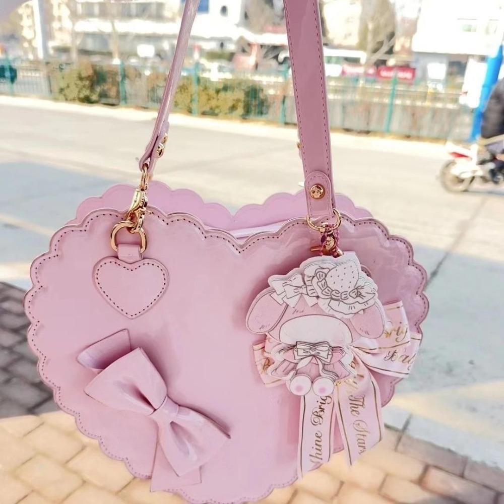 New Love Cookies Bolsos De Mujer Crossbady Shoulder Bag Lolita Bow Bags for Woman Teenage Girls Sac Femme Underarm Bolso
