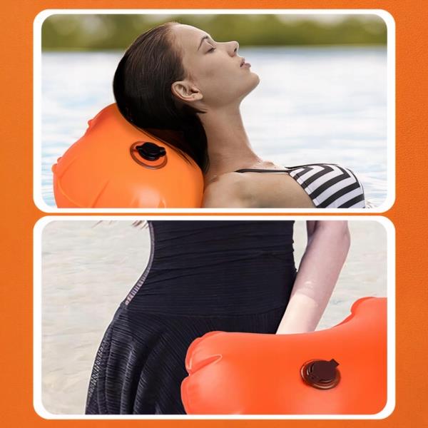 Safety Buoy for Swimming 2-in-1 Inflatable Rescue Buoy Dry Pocket